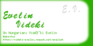 evelin videki business card